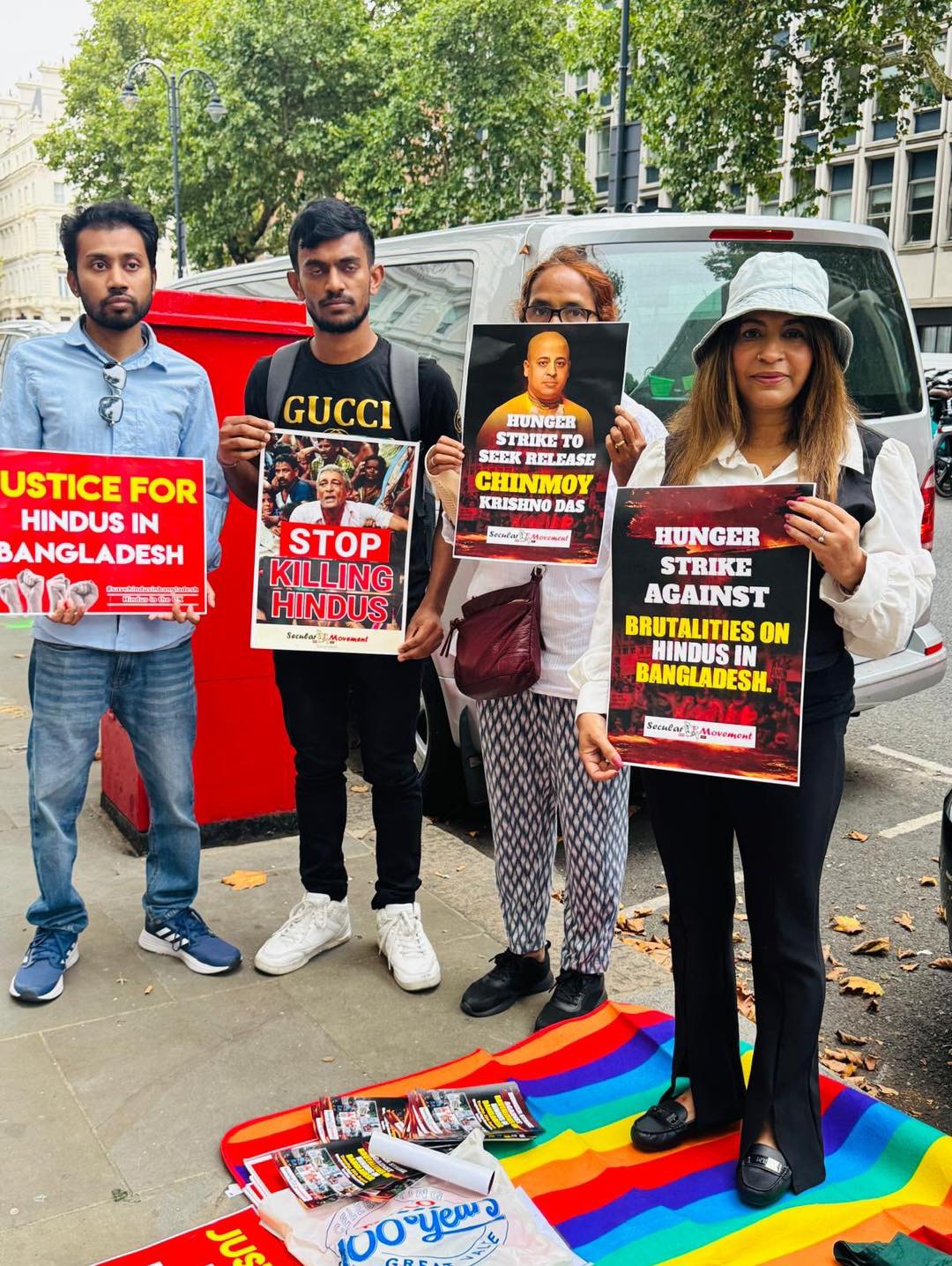 Hunger Strike - Front of Bangladesh High Commission , London , UK